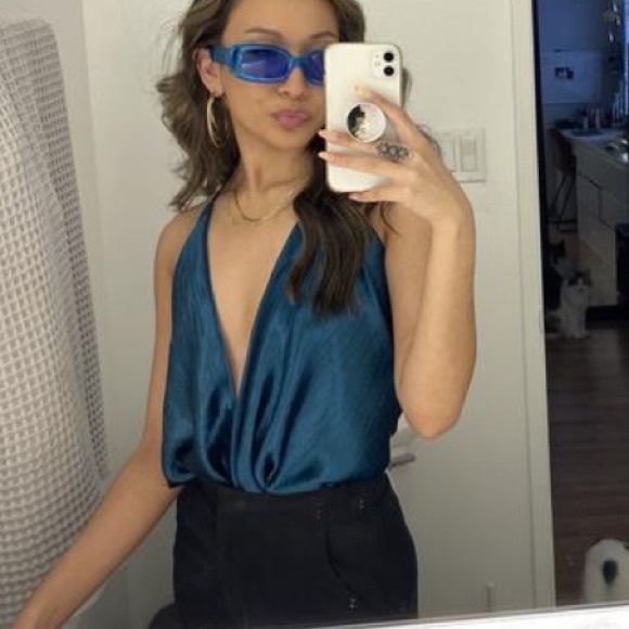 Intimately Free People So Fine In Shine Bodysuit Size Small NWOT Pink Magenta - Picture 2 of 9